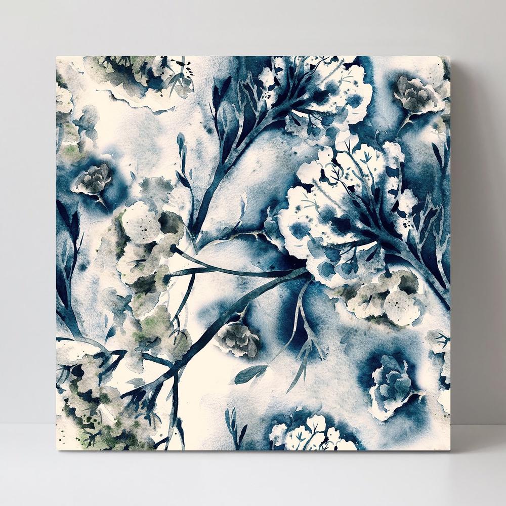 wall-art-print-canvas-poster-framed-Blue Blooms-by-Gioia Wall Art-Gioia Wall Art