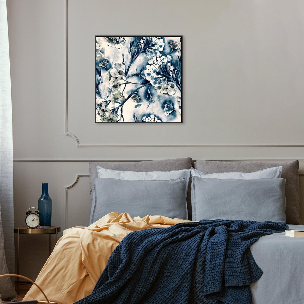 wall-art-print-canvas-poster-framed-Blue Blooms-by-Gioia Wall Art-Gioia Wall Art