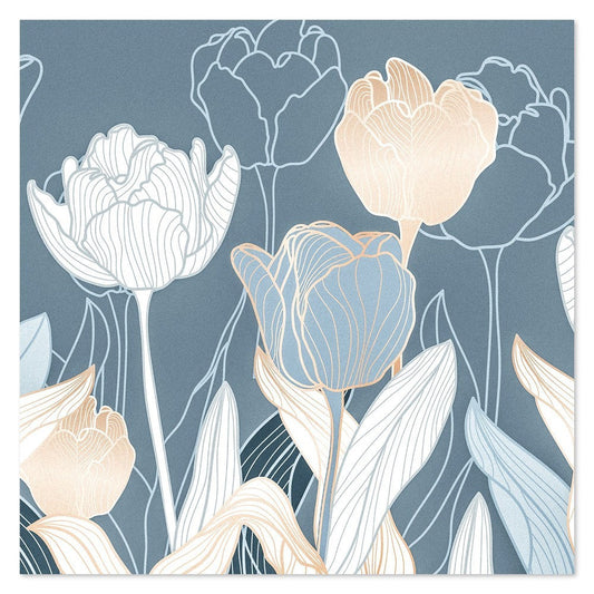 wall-art-print-canvas-poster-framed-Blue Lotus Bunch, Style A-by-Gioia Wall Art-Gioia Wall Art