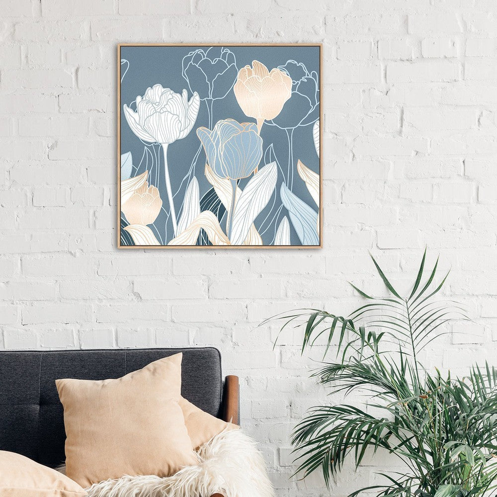 wall-art-print-canvas-poster-framed-Blue Lotus Bunch, Style B-by-Gioia Wall Art-Gioia Wall Art