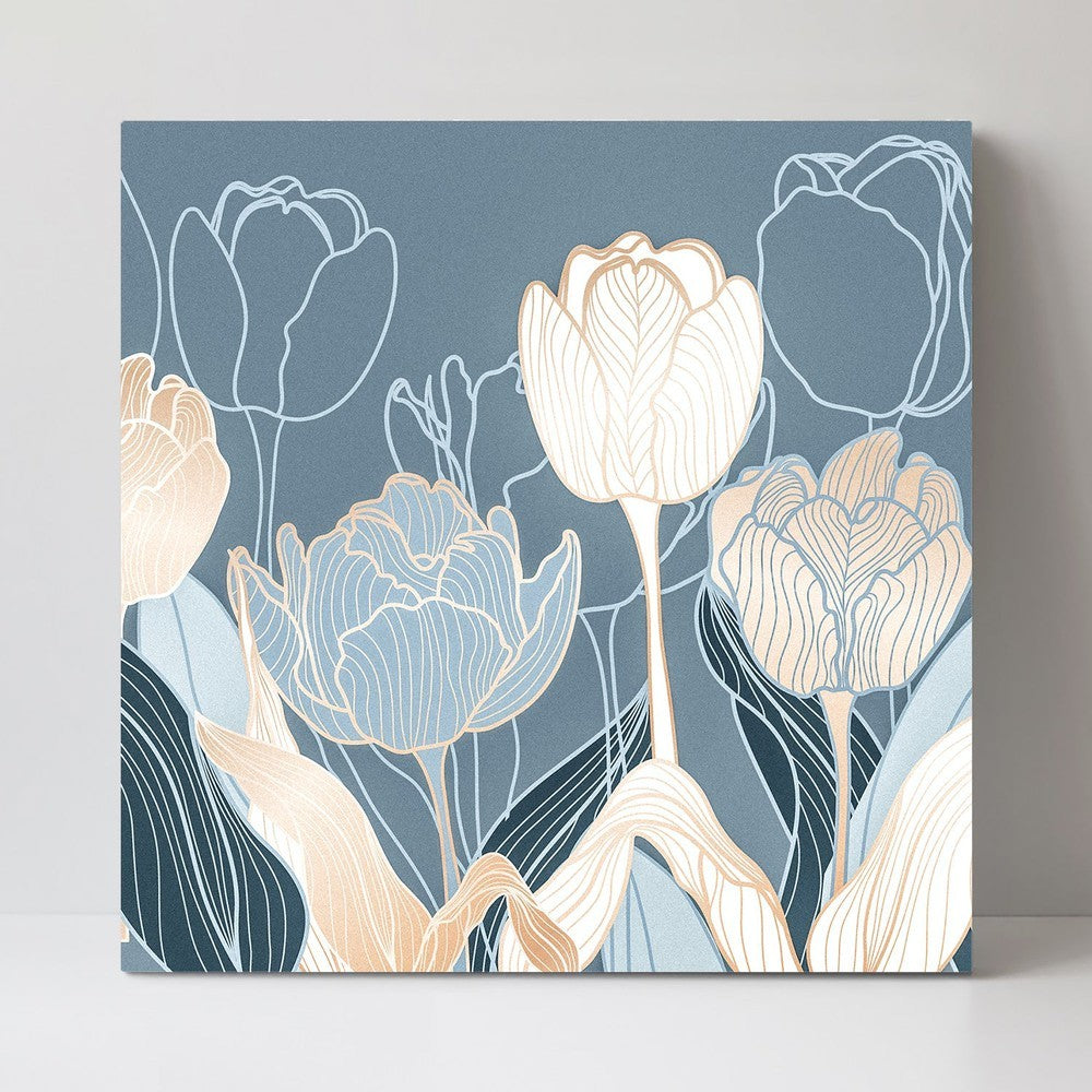 wall-art-print-canvas-poster-framed-Blue Lotus Bunch, Style B-by-Gioia Wall Art-Gioia Wall Art