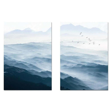 wall-art-print-canvas-poster-framed-Blue Mountains, Set Of 2-by-Gioia Wall Art-Gioia Wall Art