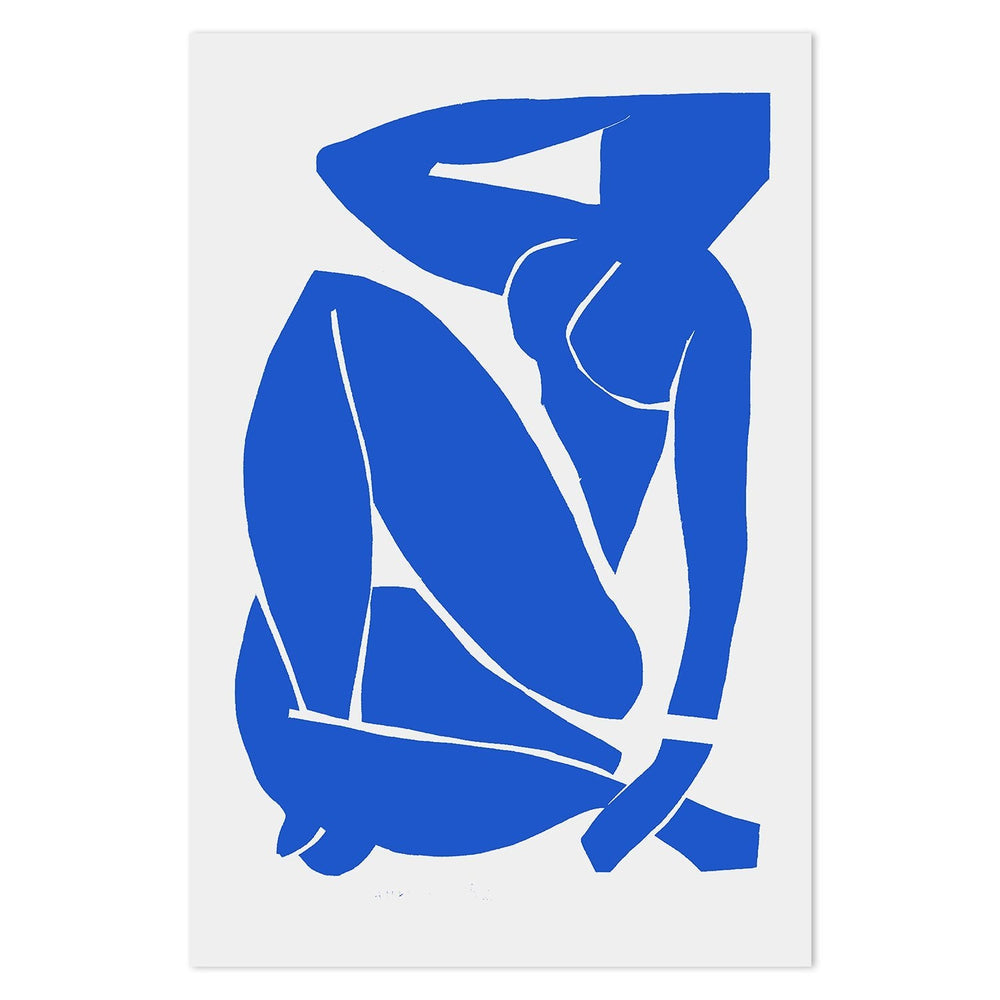 wall-art-print-canvas-poster-framed-Blue Nude, Style B, Inspired By Henri Matisse-by-Gioia Wall Art-Gioia Wall Art