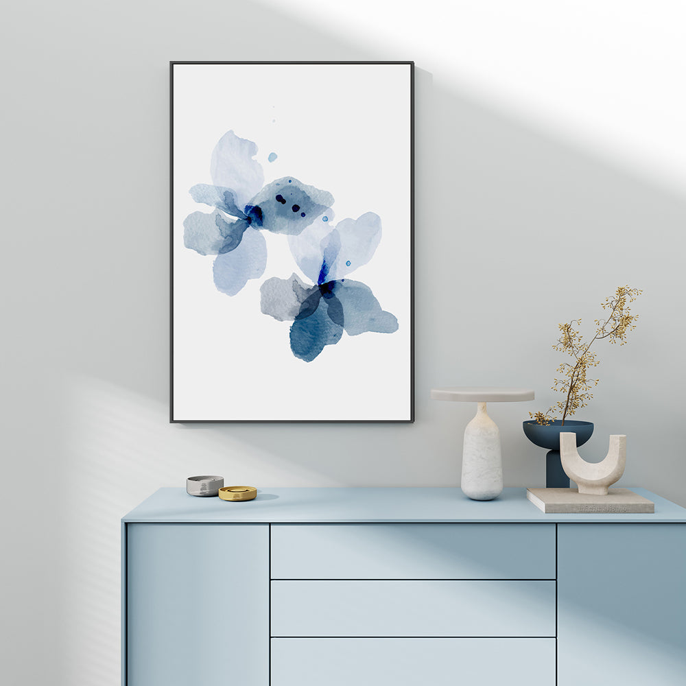 wall-art-print-canvas-poster-framed-Blue Poppy, Style B-GIOIA-WALL-ART