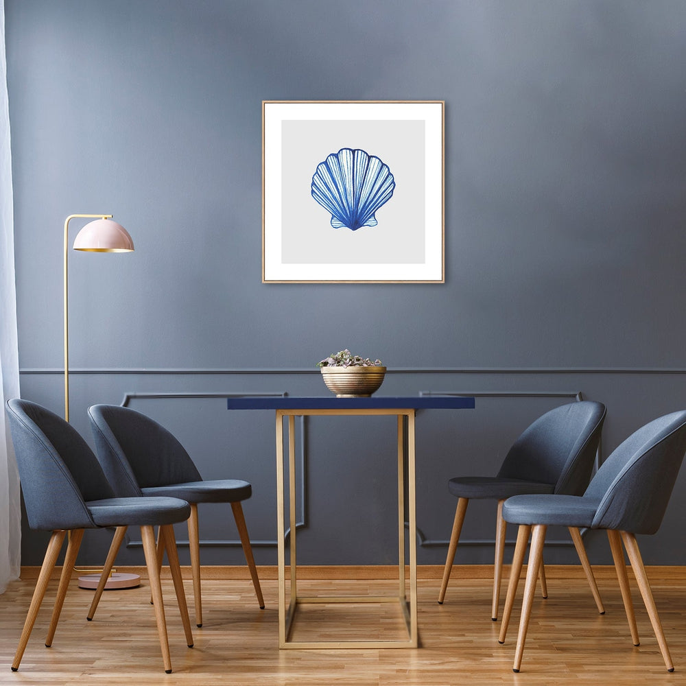 wall-art-print-canvas-poster-framed-Blue Shell, Style A-by-Gioia Wall Art-Gioia Wall Art