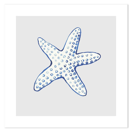 wall-art-print-canvas-poster-framed-Blue Starfish-by-Gioia Wall Art-Gioia Wall Art