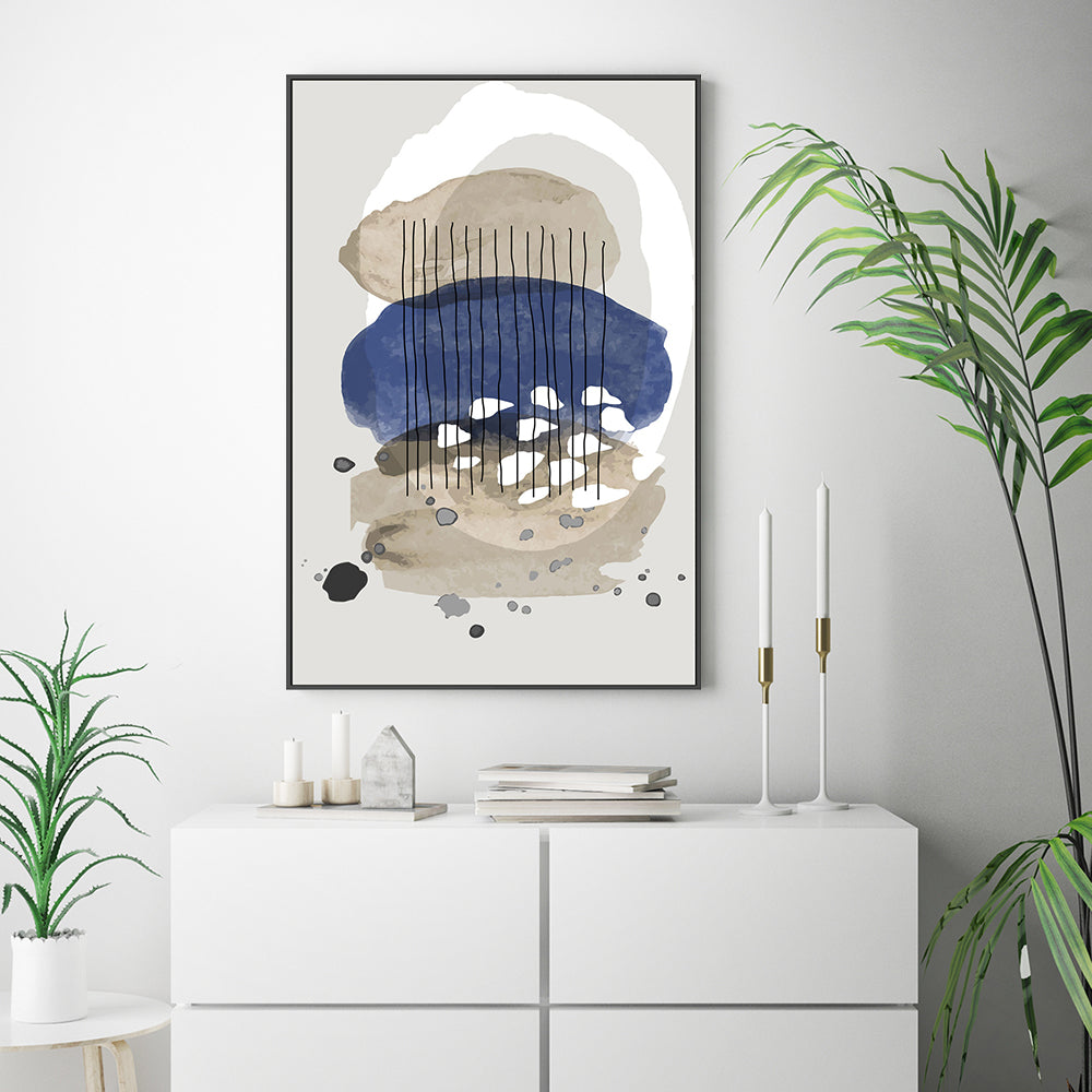 wall-art-print-canvas-poster-framed-Blue Stone, Style B-GIOIA-WALL-ART