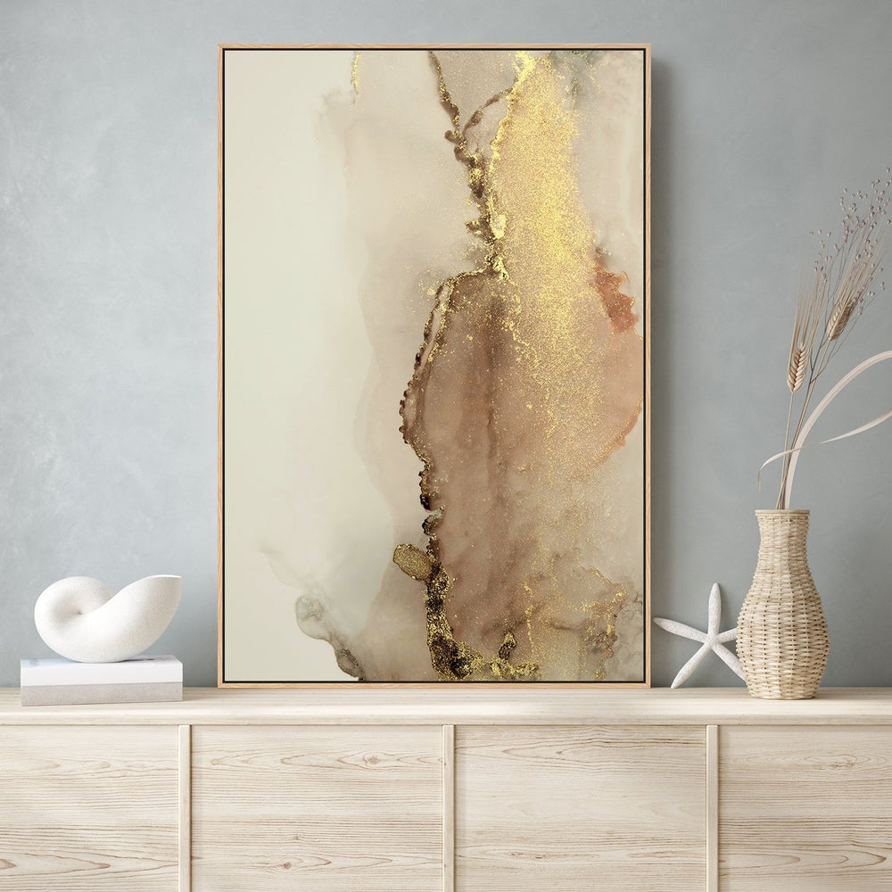 wall-art-print-canvas-poster-framed-Blush And Gold Abstract, Style C-by-Gioia Wall Art-Gioia Wall Art