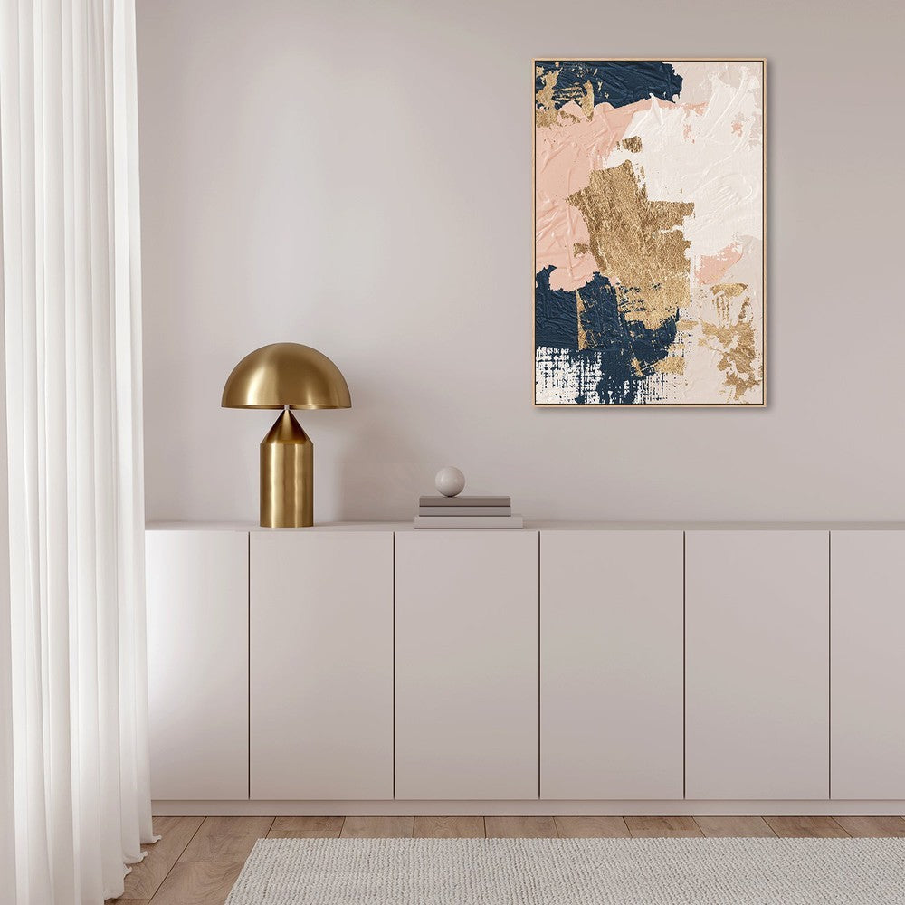 wall-art-print-canvas-poster-framed-Blush And Navy Abstract, Style C-by-Gioia Wall Art-Gioia Wall Art