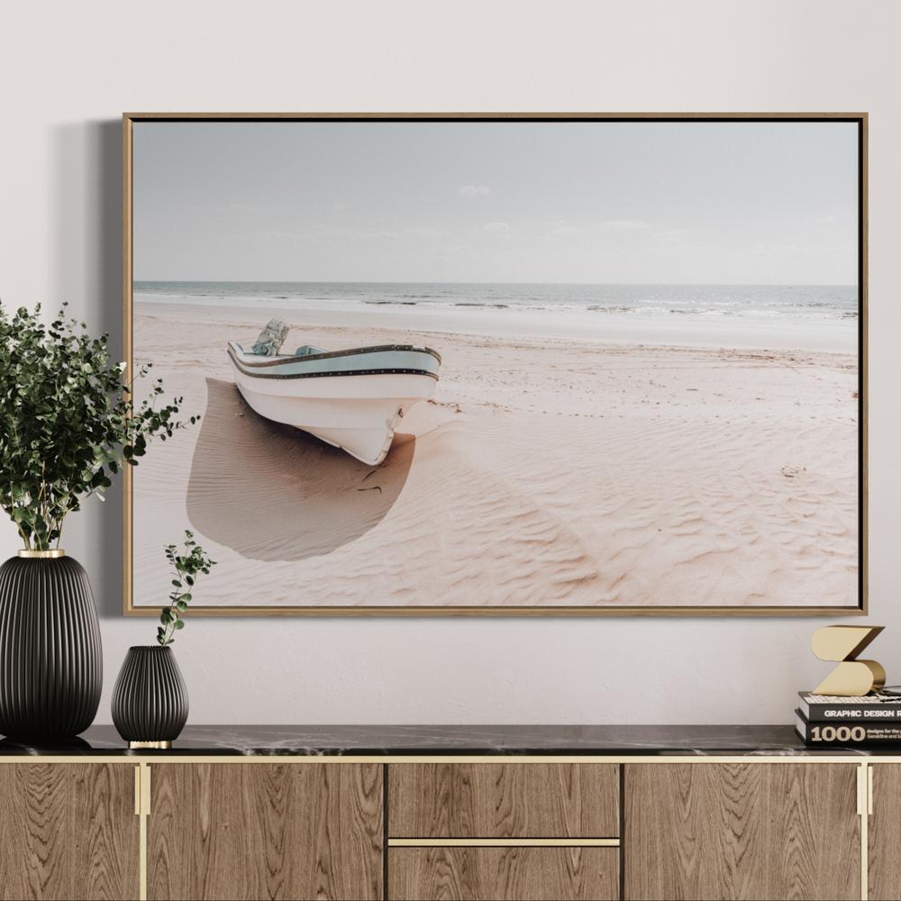 Boat On The Shore-Gioia-Prints-Framed-Canvas-Poster-GIOIA-WALL-ART