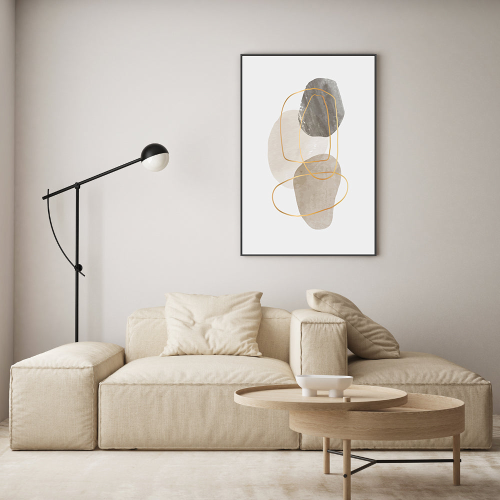 wall-art-print-canvas-poster-framed-Brown Pebbles, Style A-GIOIA-WALL-ART