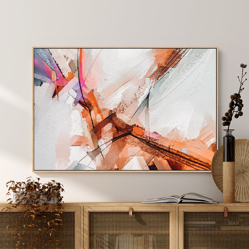 wall-art-print-canvas-poster-framed-Burnt Orange Abstract-by-Gioia Wall Art-Gioia Wall Art