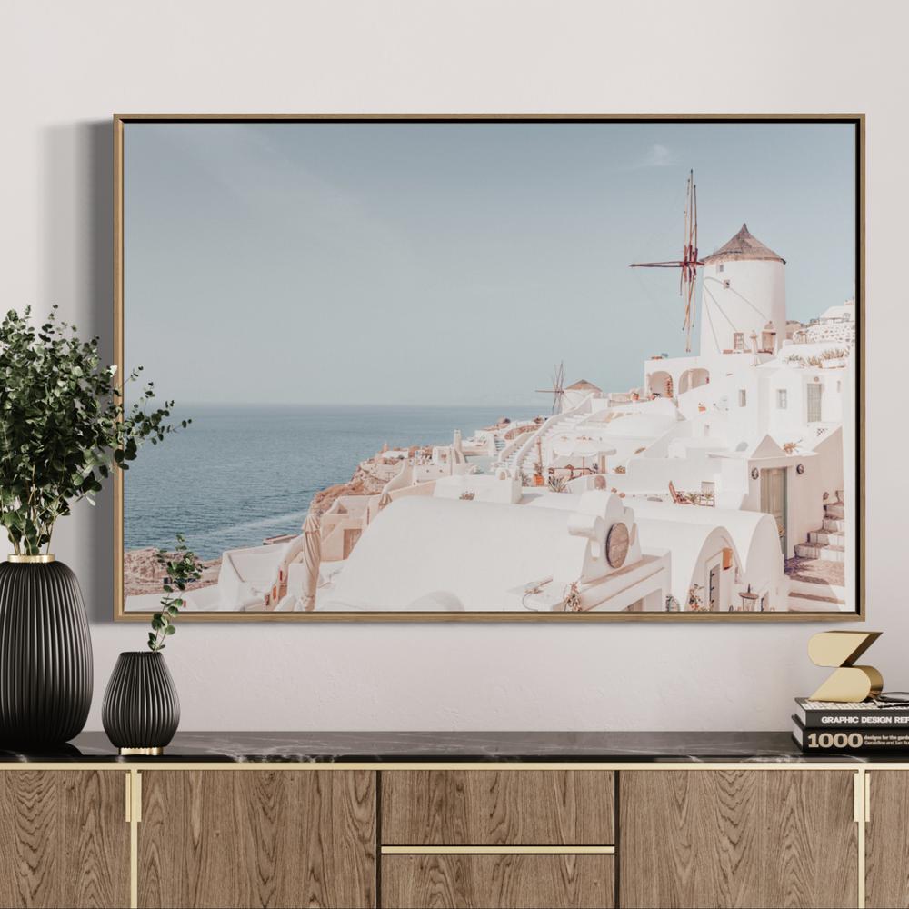 wall-art-print-canvas-poster-framed-Calm Day In Santorini-by-Gioia Wall Art-Gioia Wall Art