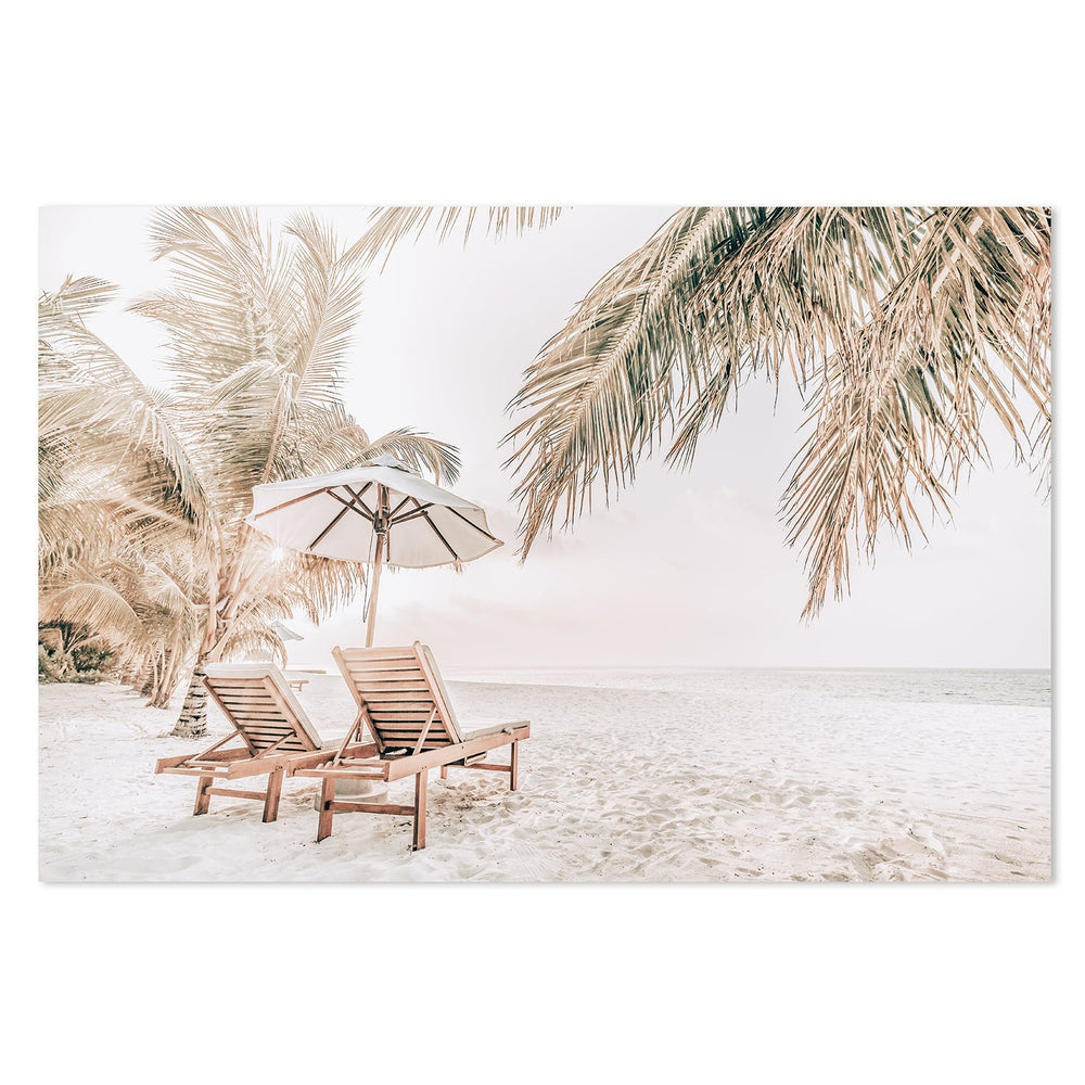 Buy Chairs On The Sandy Beach Wall Art Online, Framed Canvas Or Poster