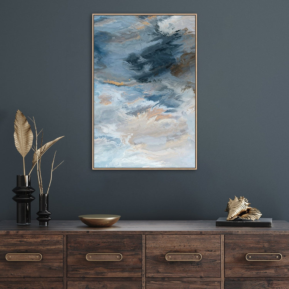 wall-art-print-canvas-poster-framed-Cloudy Blue Abstract, Style A-by-Gioia Wall Art-Gioia Wall Art