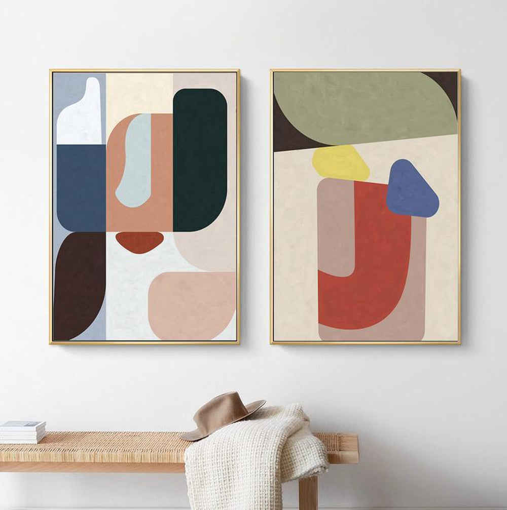 wall-art-print-canvas-poster-framed-Colour Blocks, Abstract, Set Of 2-by-Gioia Wall Art-Gioia Wall Art