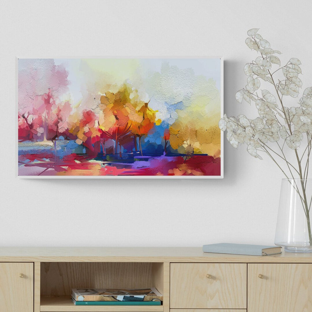 wall-art-print-canvas-poster-framed-Colourful Trees-by-Gioia Wall Art-Gioia Wall Art