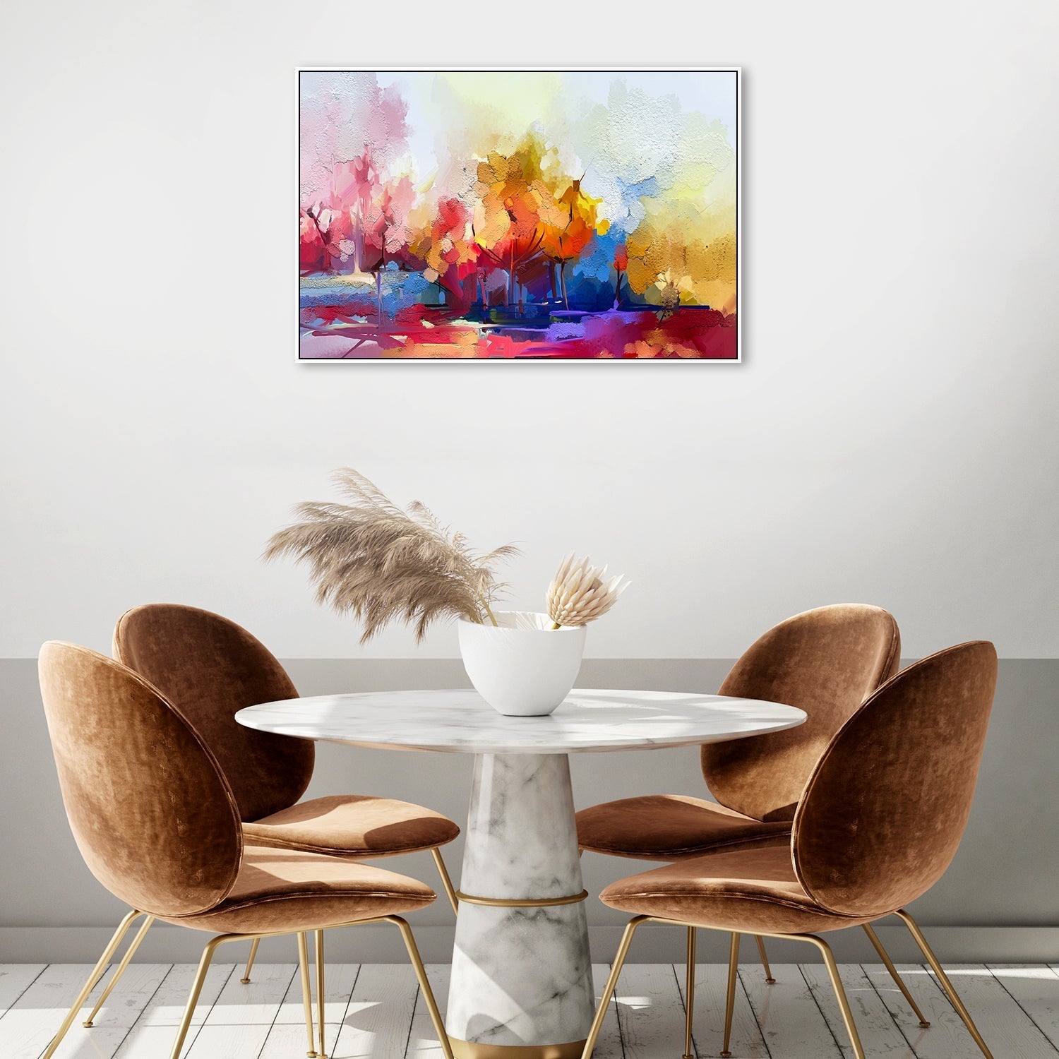 wall-art-print-canvas-poster-framed-Colourful Trees-by-Gioia Wall Art-Gioia Wall Art