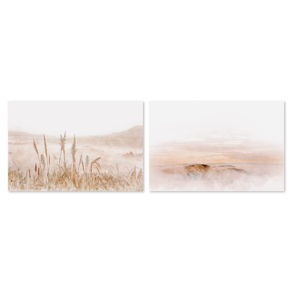 wall-art-print-canvas-poster-framed-Creamy And Blush Hill Impression, Set Of 2-by-Gioia Wall Art-Gioia Wall Art