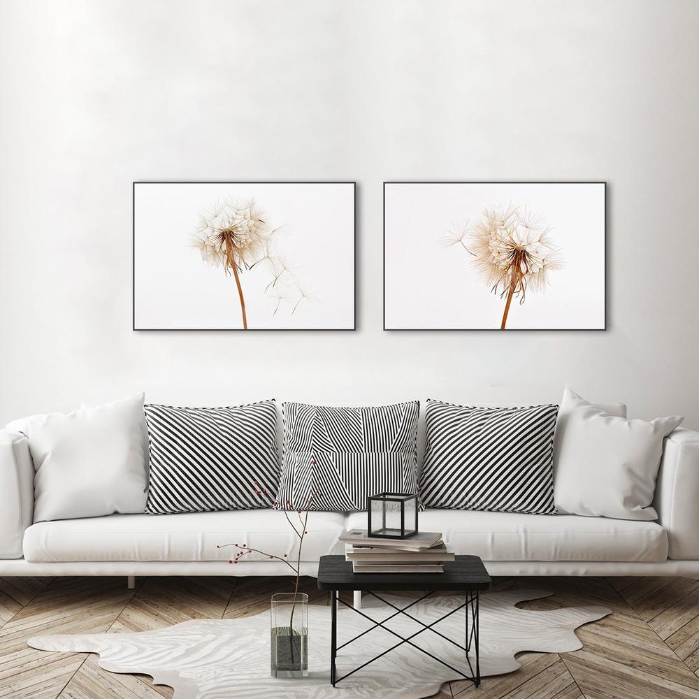 wall-art-print-canvas-poster-framed-Dandelions, Set Of 2-by-Gioia Wall Art-Gioia Wall Art