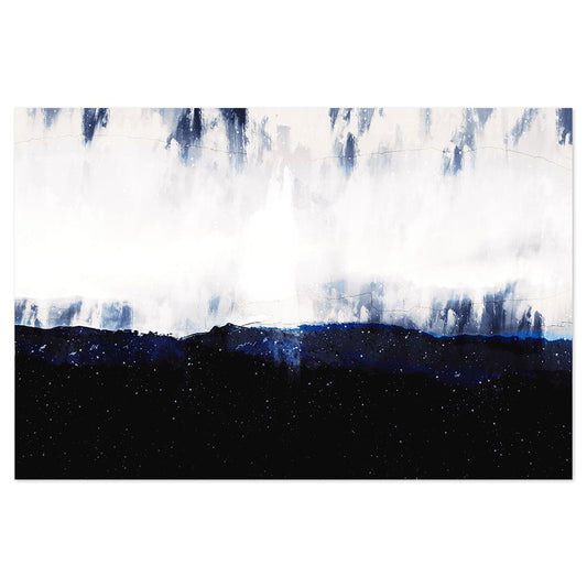 wall-art-print-canvas-poster-framed-Dark Blue Dawn, Abstract Landscape-by-Gioia Wall Art-Gioia Wall Art