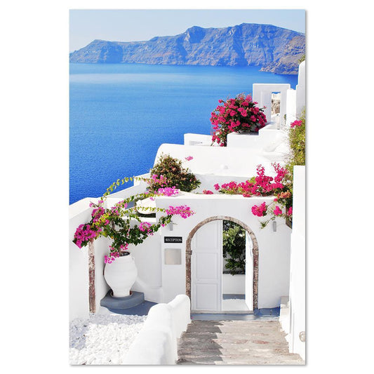 wall-art-print-canvas-poster-framed-Days In Santorini, Greek Island, Beach And Ocean Print-by-Gioia Wall Art-Gioia Wall Art