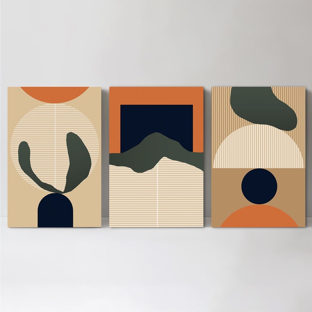 wall-art-print-canvas-poster-framed-Desert Abstract, Set Of 3-by-Gioia Wall Art-Gioia Wall Art