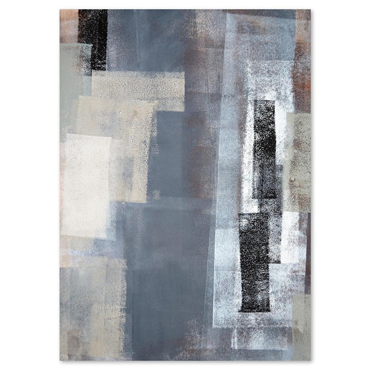 wall-art-print-canvas-poster-framed-Earthy Grey, Abstract Art-by-Gioia Wall Art-Gioia Wall Art