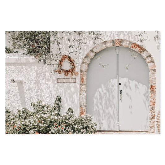 Entrance to greek house-Gioia-Prints-Framed-Canvas-Poster-GIOIA-WALL-ART