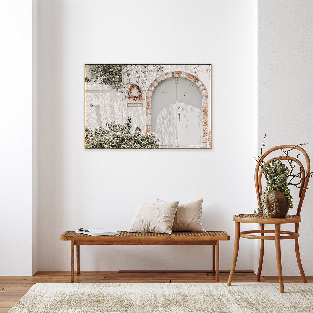 Entrance to greek house-Gioia-Prints-Framed-Canvas-Poster-GIOIA-WALL-ART