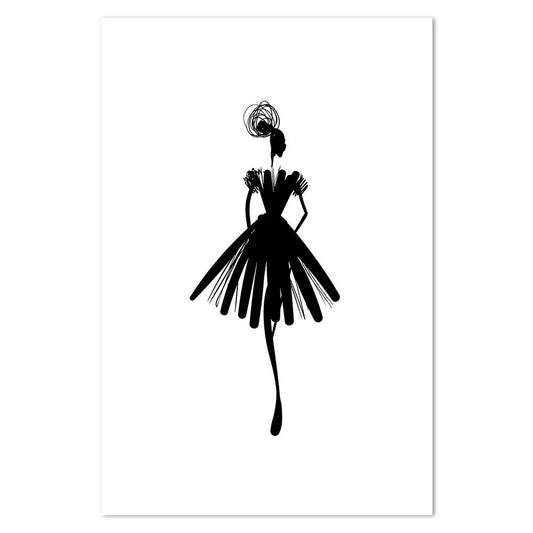 wall-art-print-canvas-poster-framed-Fashion Sketch, Style D-by-Gioia Wall Art-Gioia Wall Art