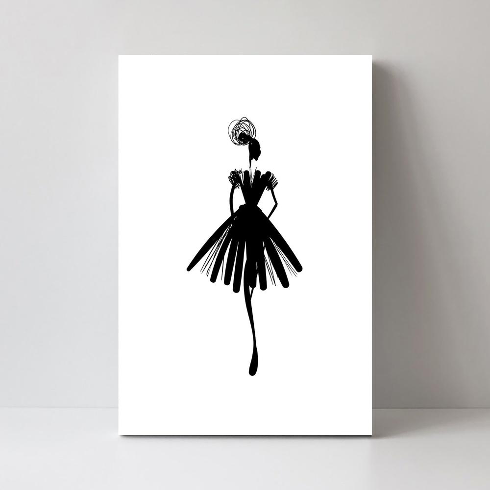 wall-art-print-canvas-poster-framed-Fashion Sketch, Style D-by-Gioia Wall Art-Gioia Wall Art