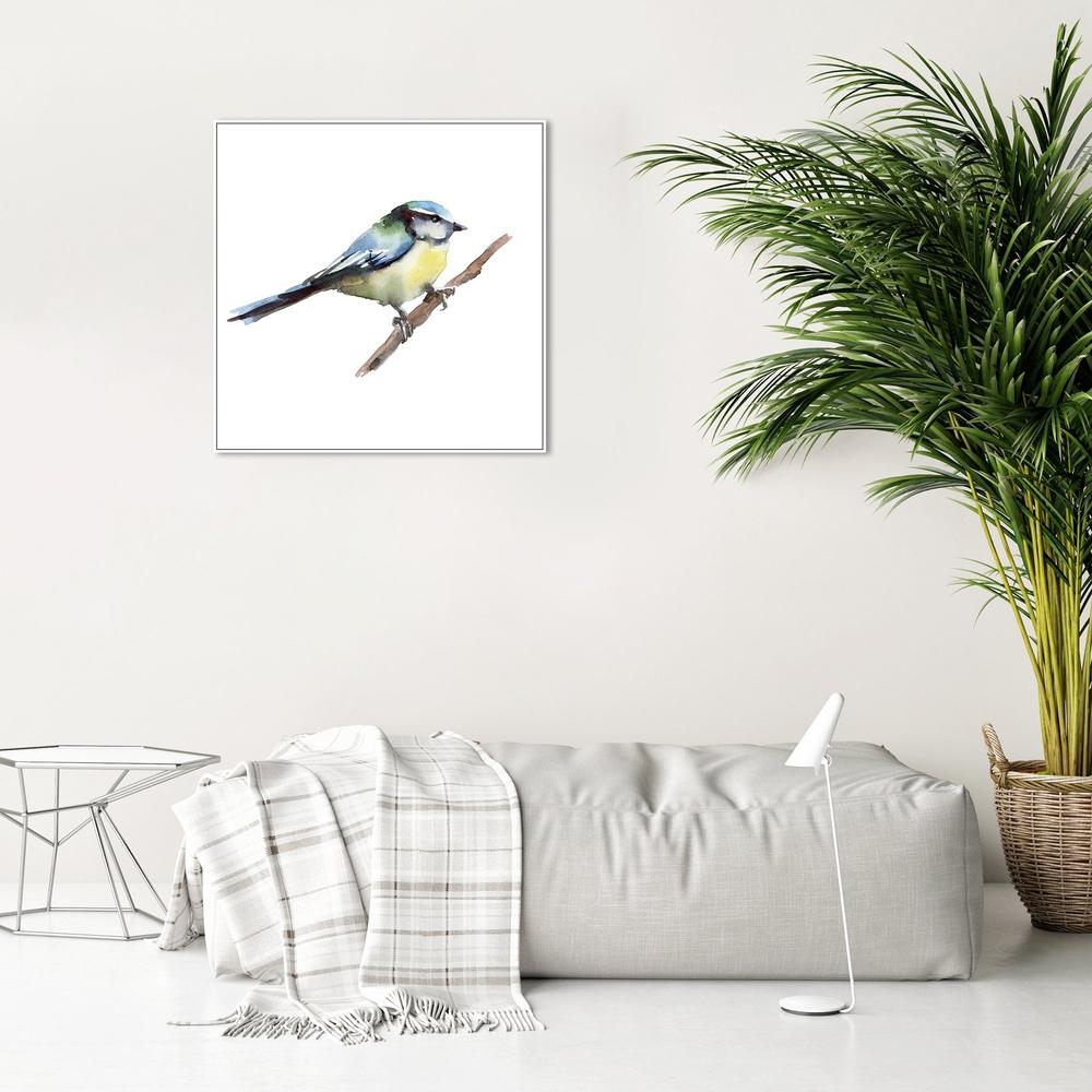 wall-art-print-canvas-poster-framed-Finch, Bird Painting, Watercolour , Style A-by-Gioia Wall Art-Gioia Wall Art