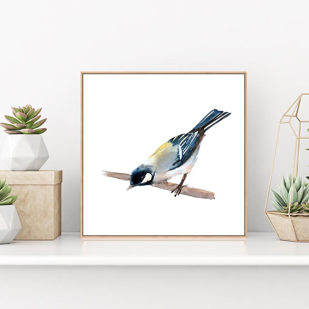 wall-art-print-canvas-poster-framed-Finch, Bird Painting, Watercolour , Style C-by-Gioia Wall Art-Gioia Wall Art