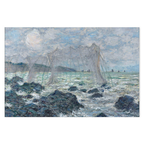 wall-art-print-canvas-poster-framed-Fishing Nets at Pourville 1882 , By Monet-by-Gioia Wall Art-Gioia Wall Art
