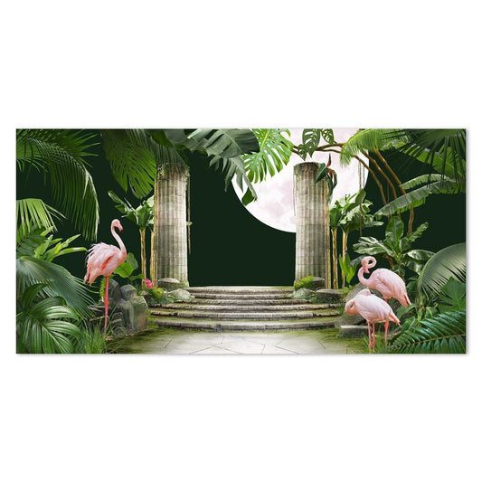 wall-art-print-canvas-poster-framed-Flamingo Jungle-by-Gioia Wall Art-Gioia Wall Art