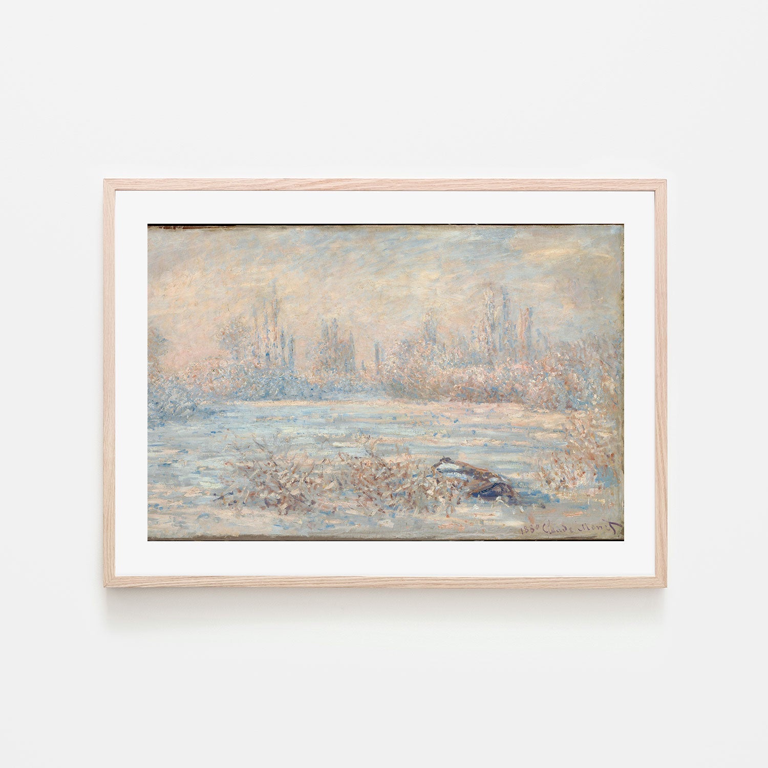 wall-art-print-canvas-poster-framed-Frost near Vetheuil 1880 , By Monet-by-Gioia Wall Art-Gioia Wall Art