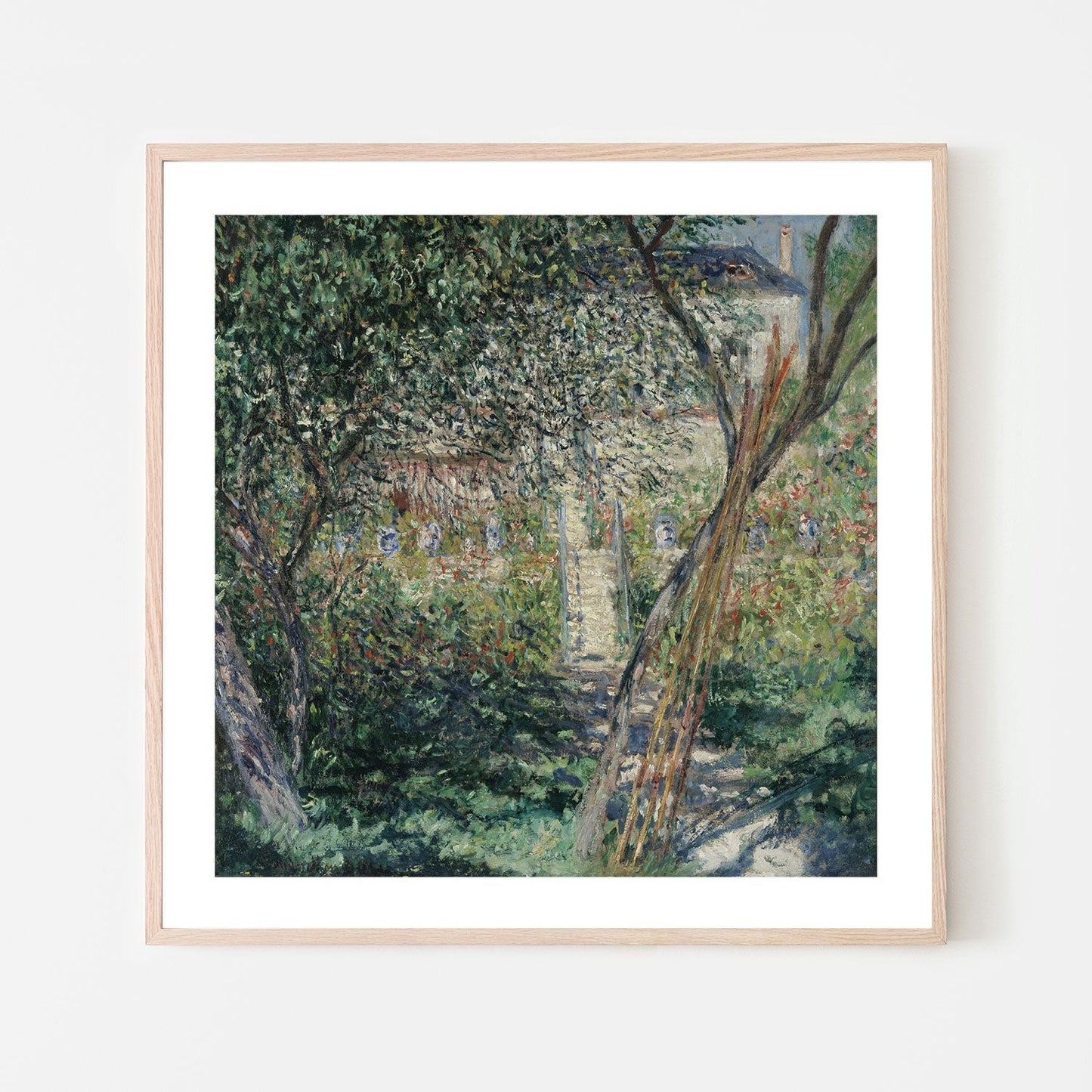 wall-art-print-canvas-poster-framed-Garden At Vetheuil , By Monet-by-Gioia Wall Art-Gioia Wall Art