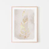 wall-art-print-canvas-poster-framed-Gold Feather, Style B-GIOIA-WALL-ART