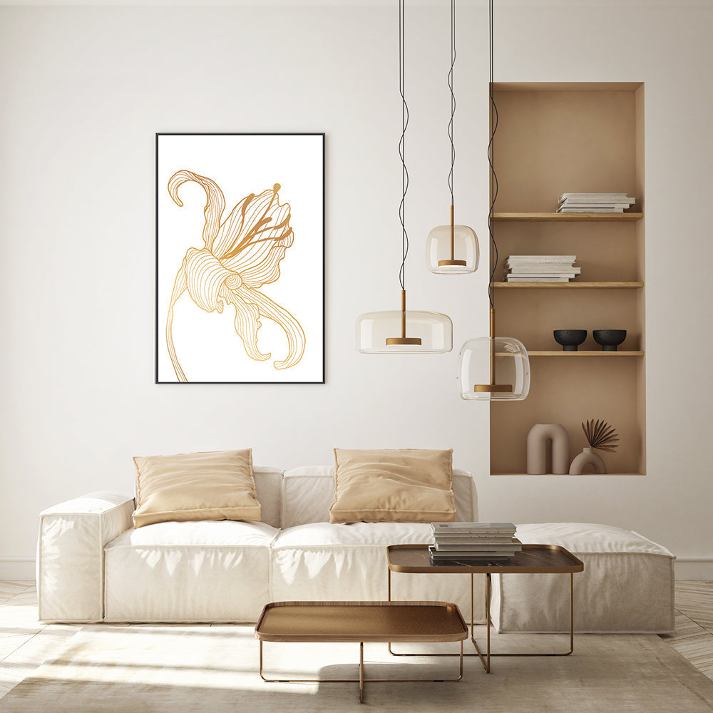 wall-art-print-canvas-poster-framed-Gold Lily, Style B-GIOIA-WALL-ART