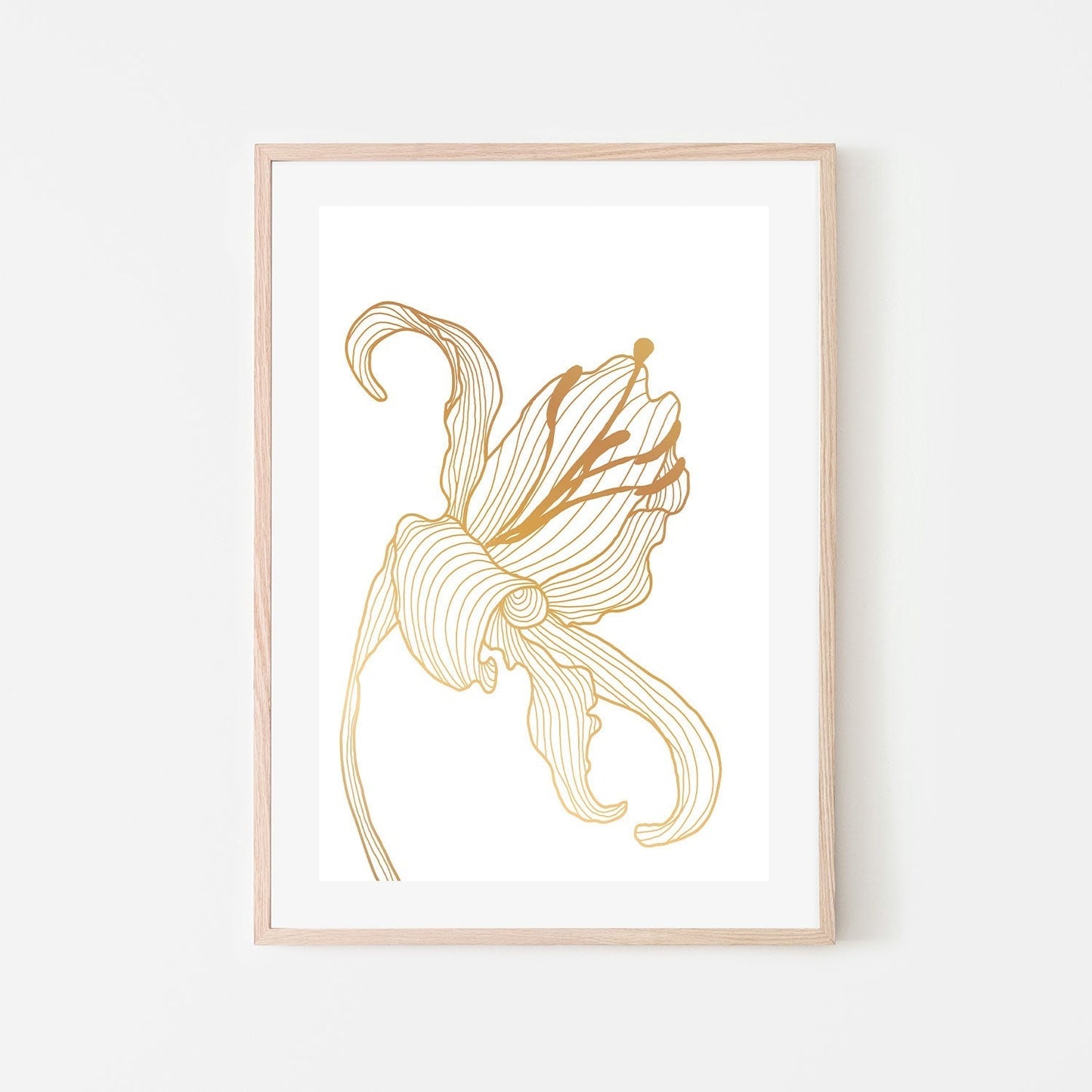 wall-art-print-canvas-poster-framed-Gold Lily, Style B-GIOIA-WALL-ART