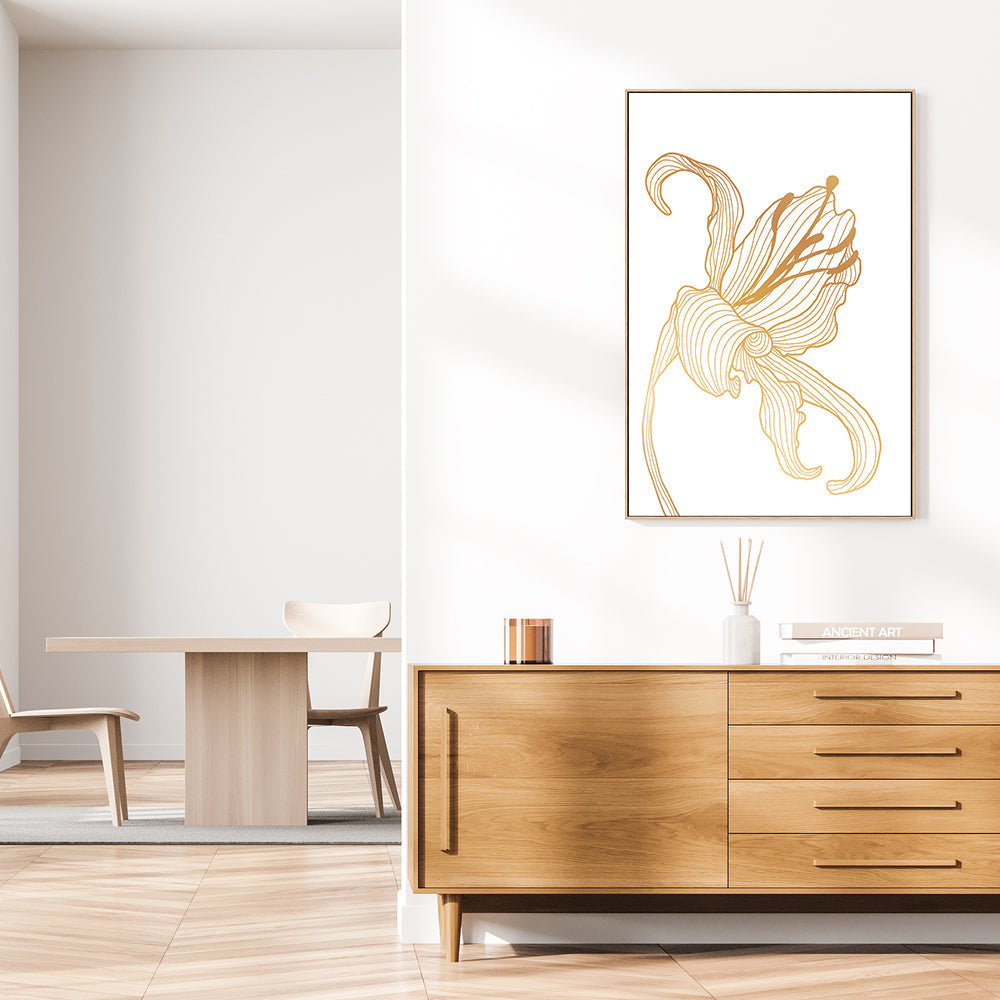 wall-art-print-canvas-poster-framed-Gold Lily, Style B-GIOIA-WALL-ART