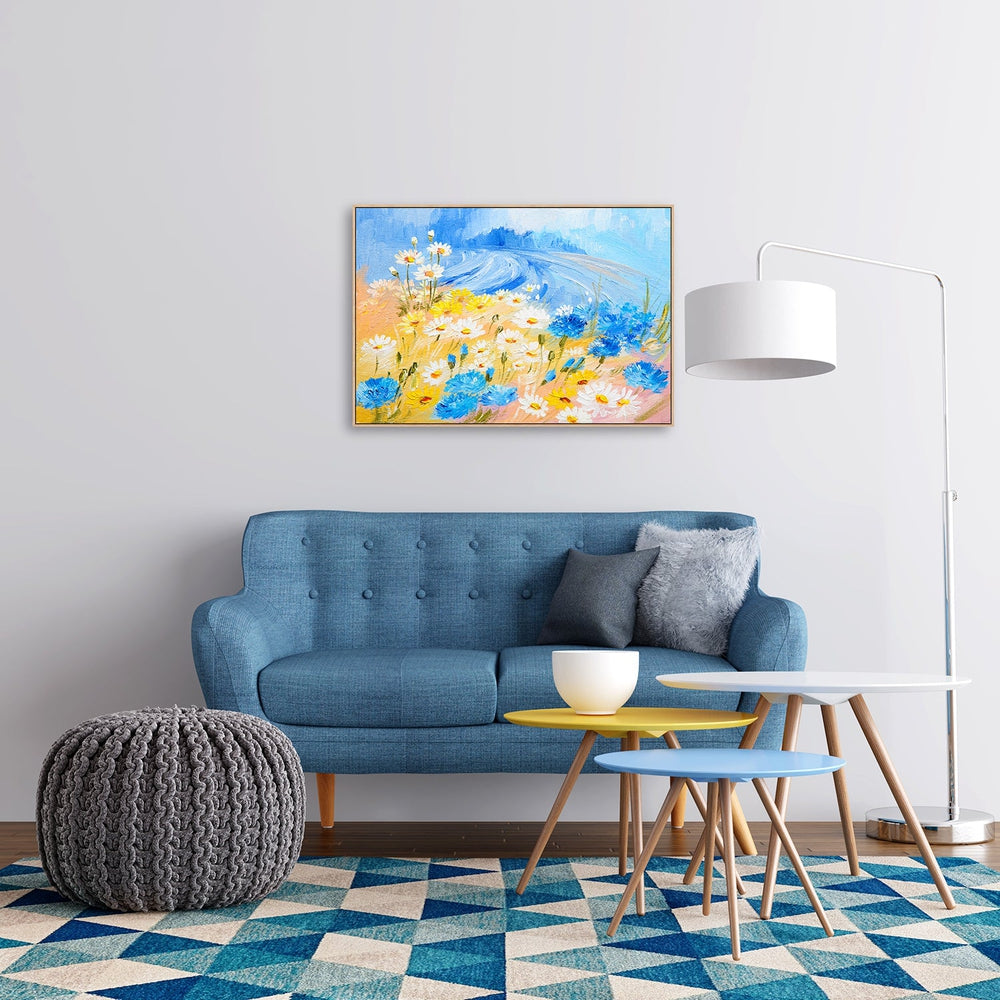 wall-art-print-canvas-poster-framed-Golden Blooms And Blue Skys-by-Gioia Wall Art-Gioia Wall Art