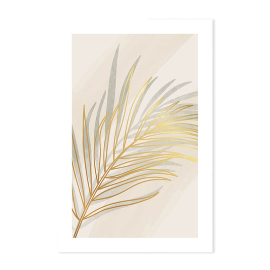 wall-art-print-canvas-poster-framed-Golden Palm Leaf, Style A-GIOIA-WALL-ART