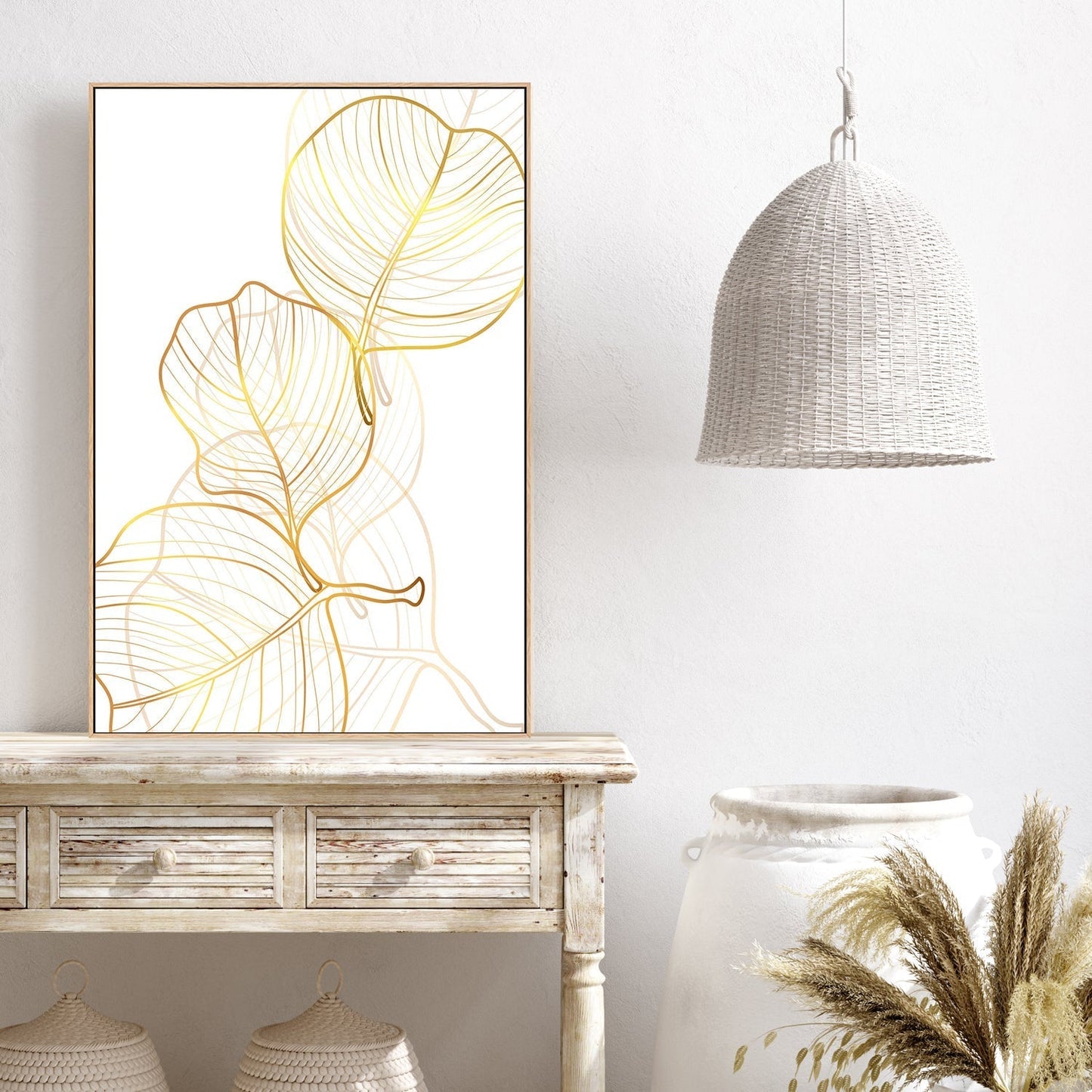 wall-art-print-canvas-poster-framed-Golden Silhouettes, Style B-GIOIA-WALL-ART