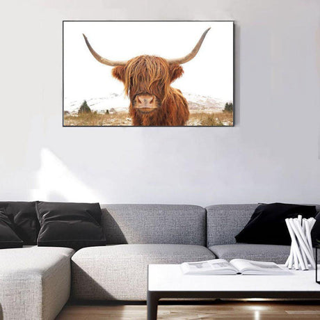 wall-art-print-canvas-poster-framed-Great Hair Don'T Care Yak, Highland Cow, Nature Colour-by-Gioia Wall Art-Gioia Wall Art