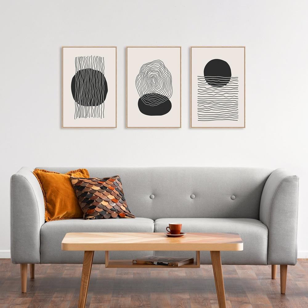 wall-art-print-canvas-poster-framed-Growth Rings, Set Of 3-by-Gioia Wall Art-Gioia Wall Art