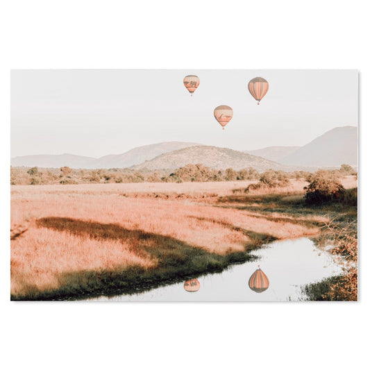 wall-art-print-canvas-poster-framed-Hot Air Ballooning Over Mountains-by-Gioia Wall Art-Gioia Wall Art