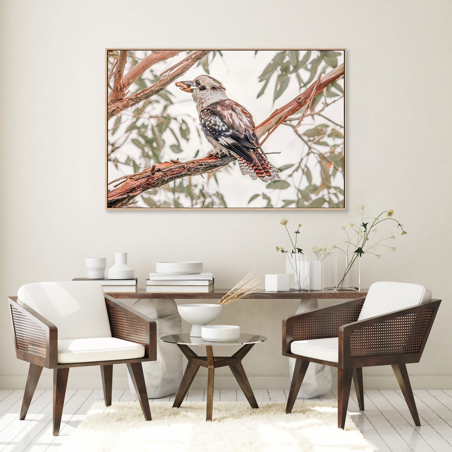 wall-art-print-canvas-poster-framed-Hungry Kookaburra-GIOIA-WALL-ART