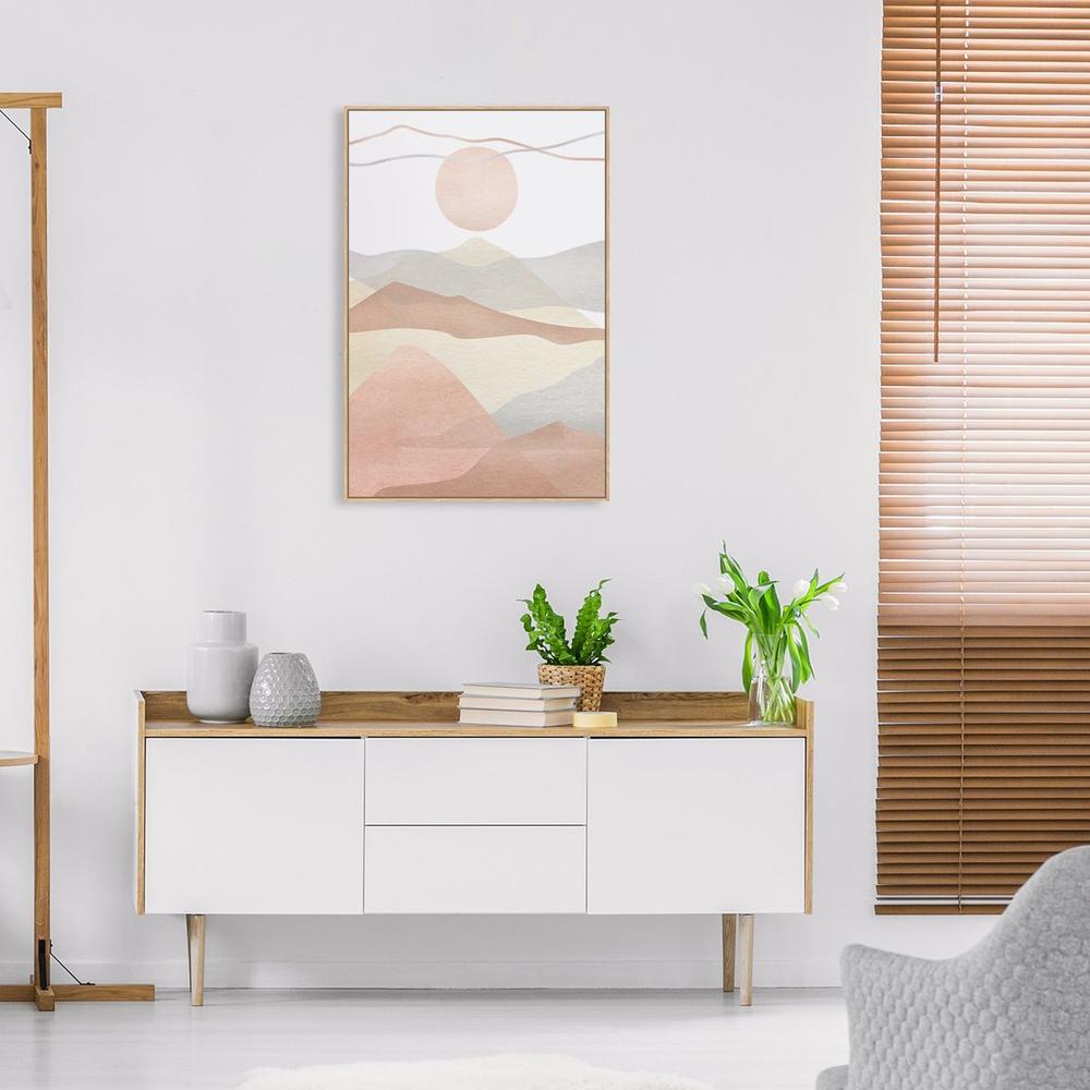 wall-art-print-canvas-poster-framed-Just Another Wonderful Day, Abstract Landscape Art, Set Of 2-by-Gioia Wall Art-Gioia Wall Art